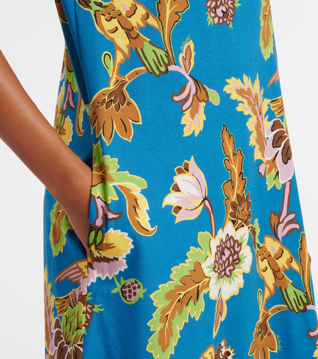 Bedrucktes Maxikleid Swing aus Baumwolle | La DoubleJ