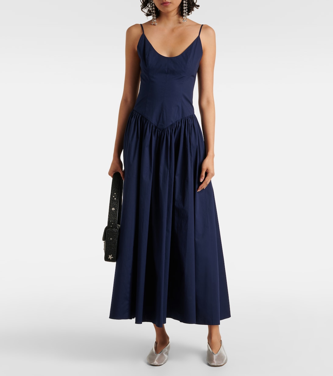 Dena cotton midi dress  | Staud