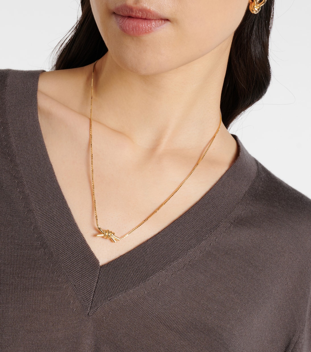 Collier Knot en argent sterling plaqué or 18 ct | Bottega Veneta