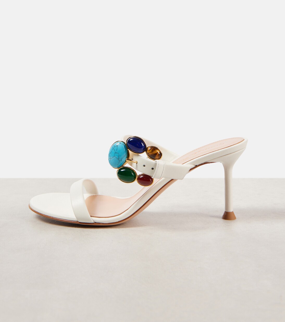 70 embellished leather mules | Gianvito Rossi