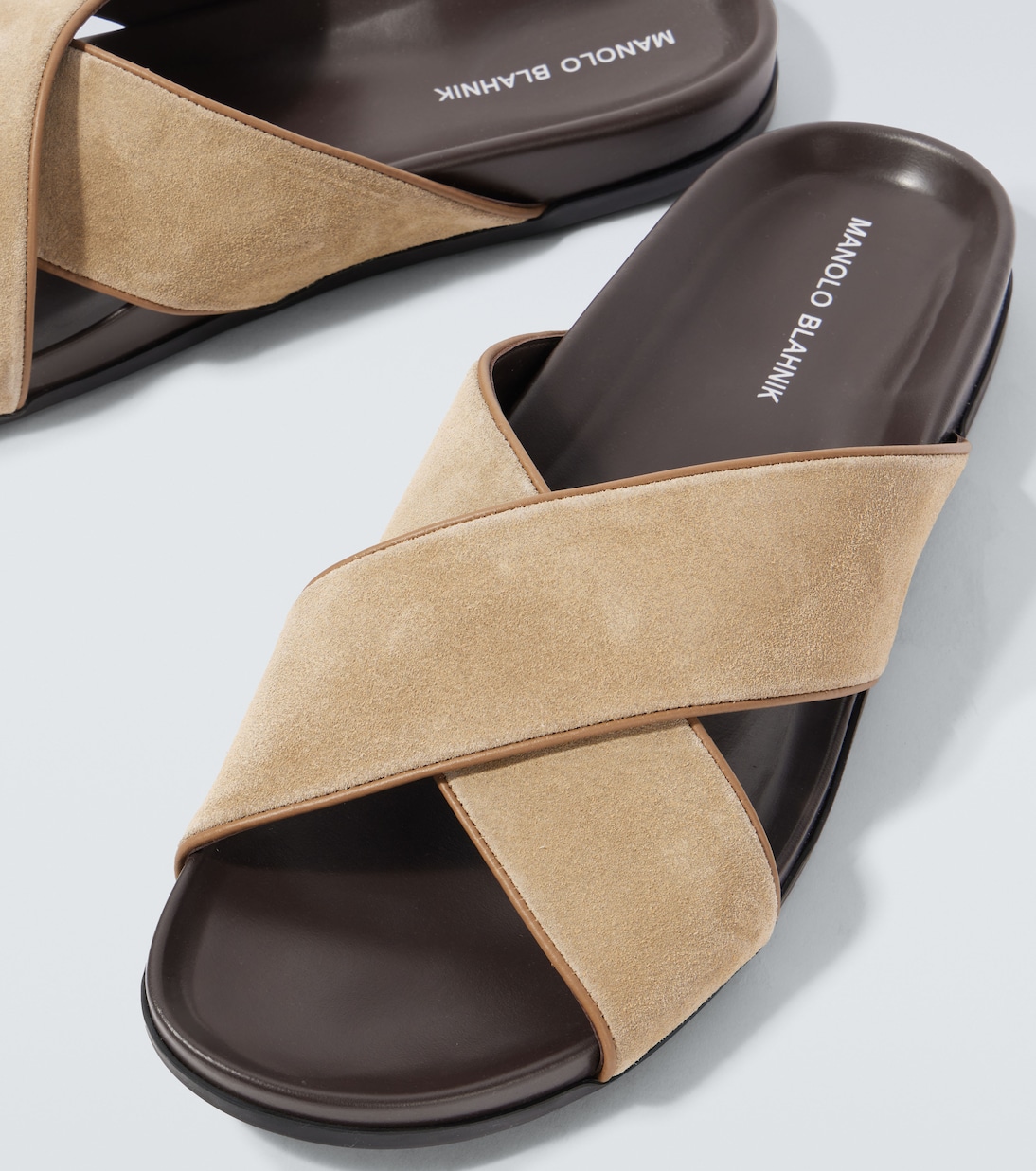 Chiltern suede slides | Manolo Blahnik