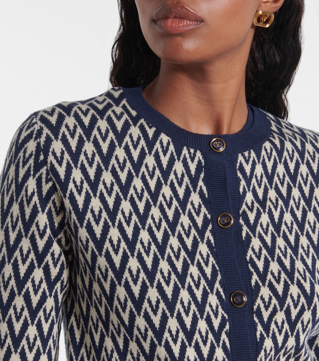 Cardigan Toute La V aus Schurwolle | Valentino