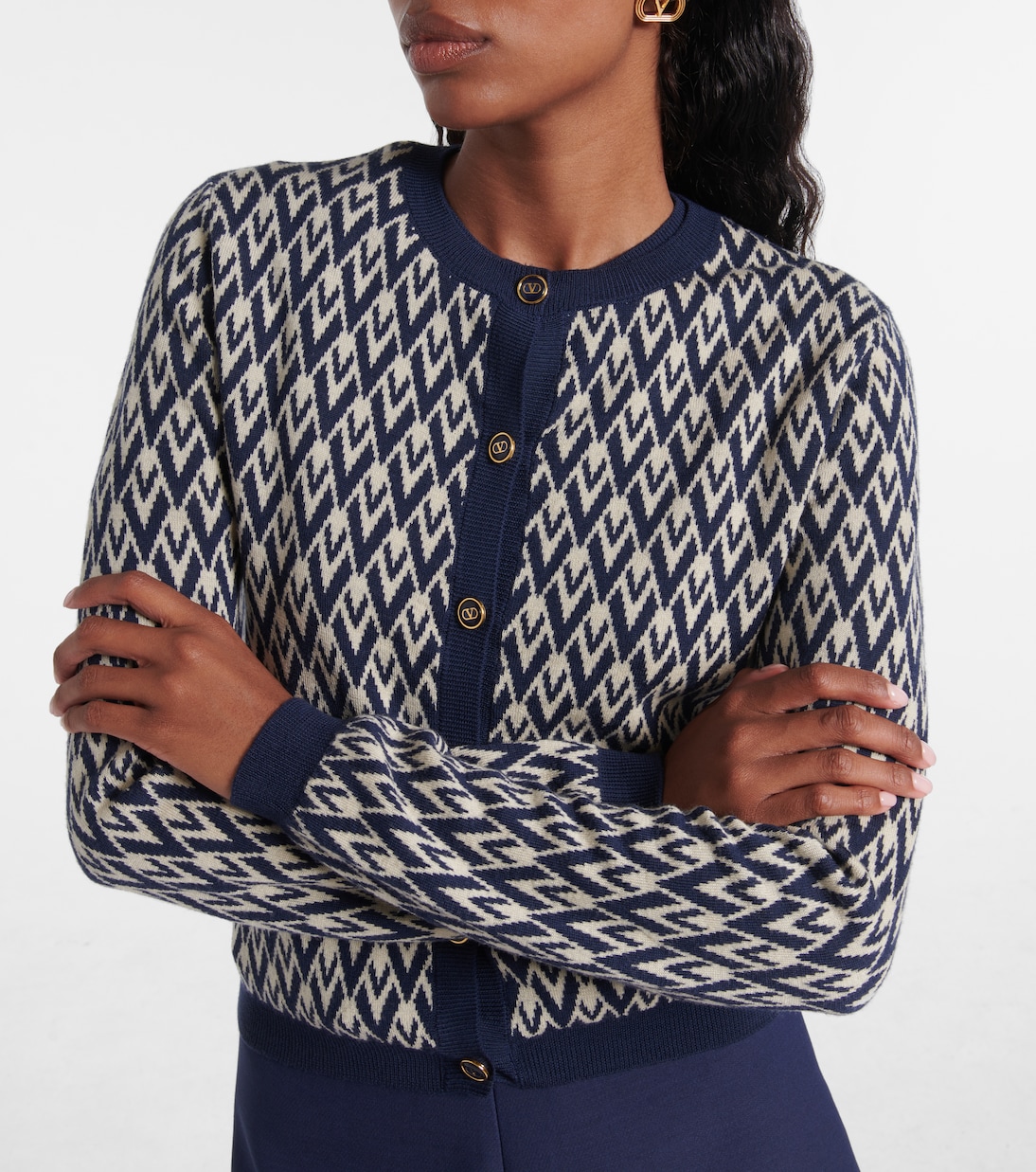 Cardigan Toute La V aus Schurwolle | Valentino