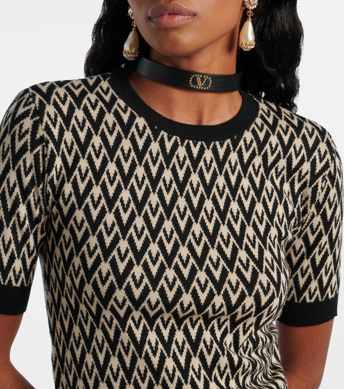 Gargantilla VLogo Signature de piel | Valentino Garavani