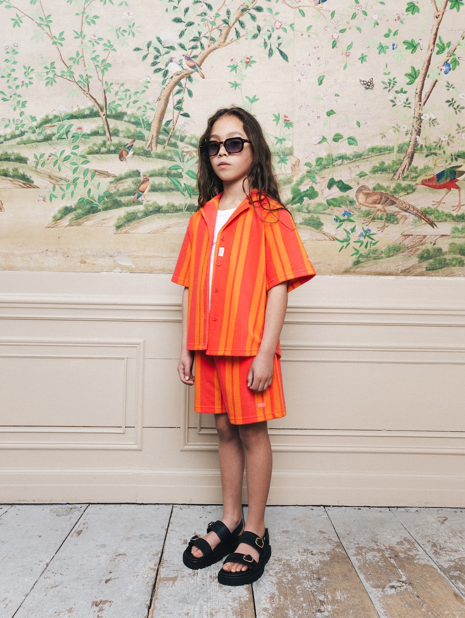 Striped cotton-blend terry shorts  | Scotch & Soda Kids