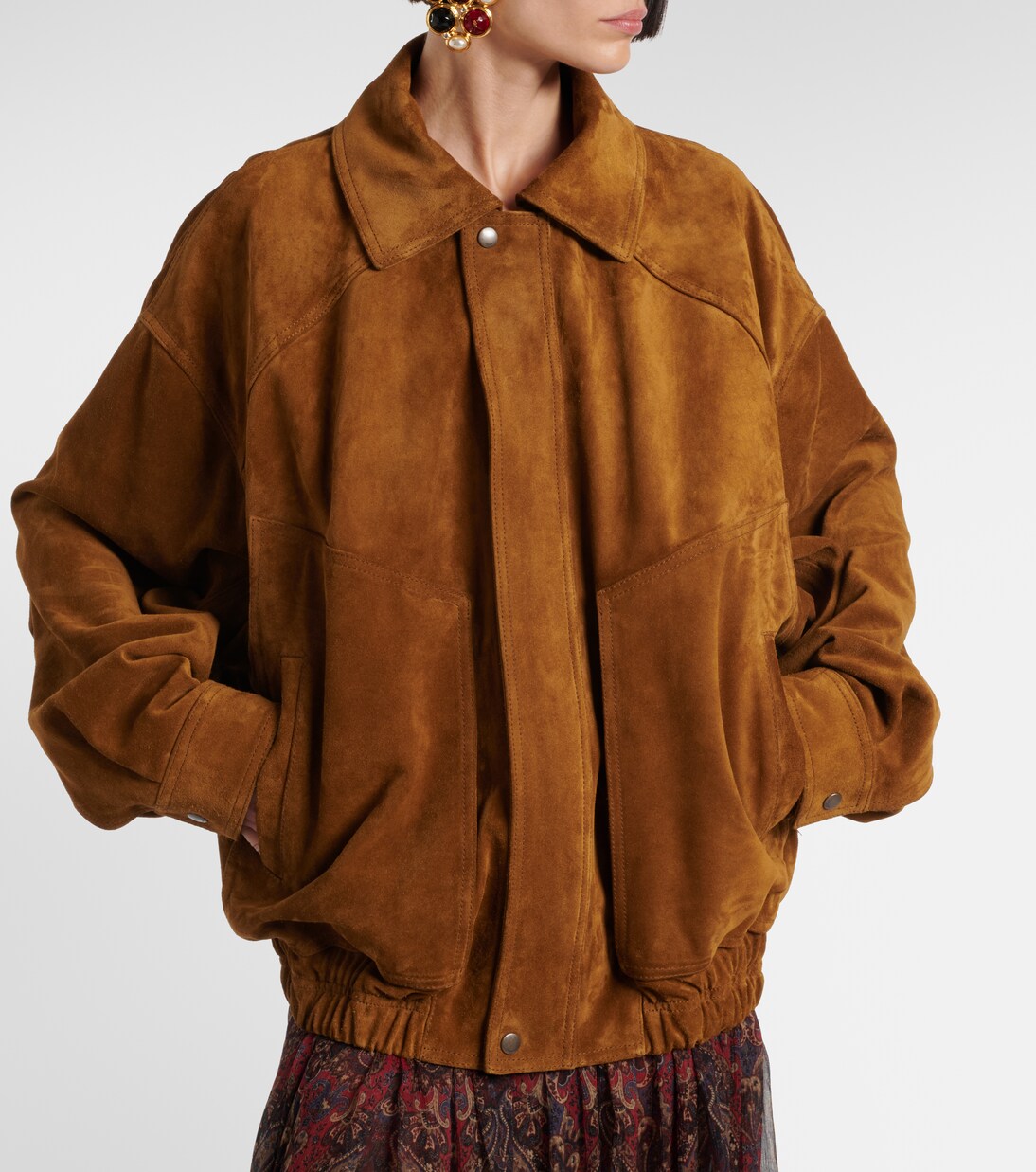 Suede bomber jacket | Saint Laurent