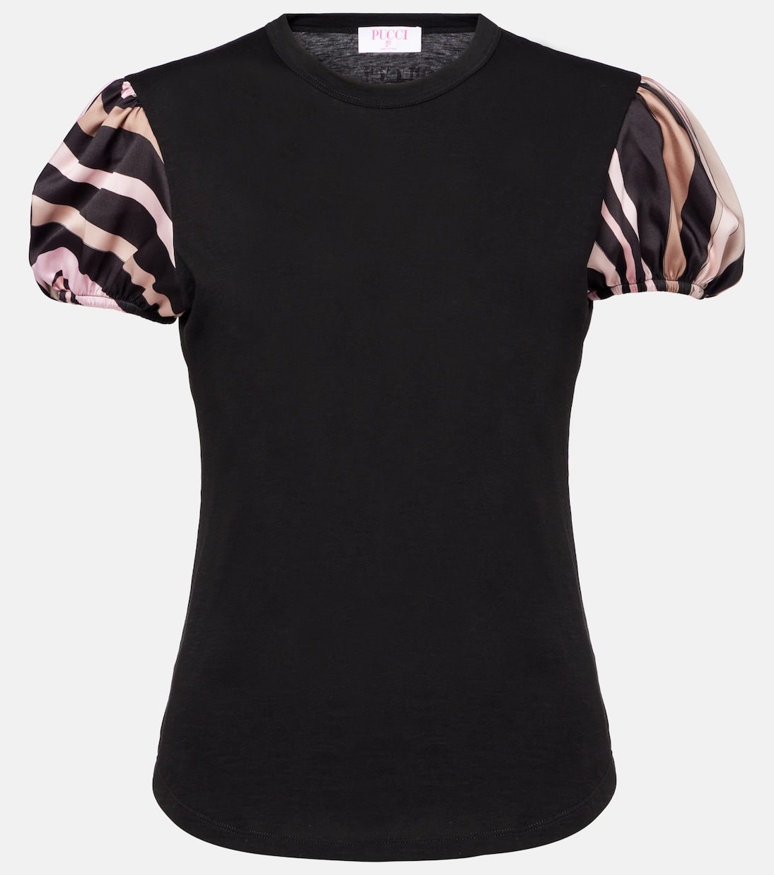 Iride satin-trimmed cotton top | Pucci