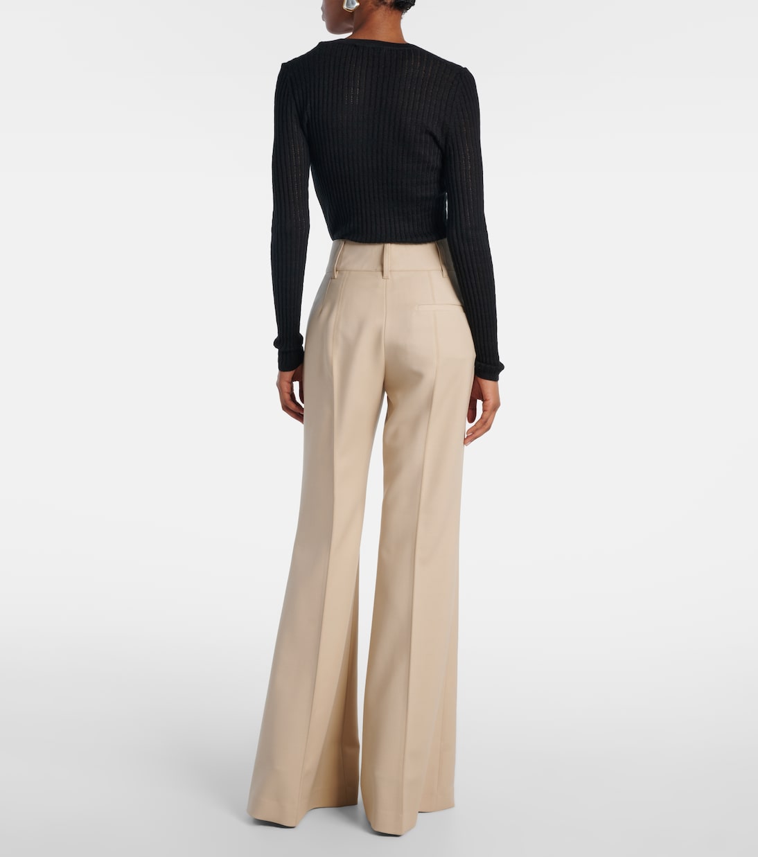Rhein high-rise wool flared pants | Gabriela Hearst