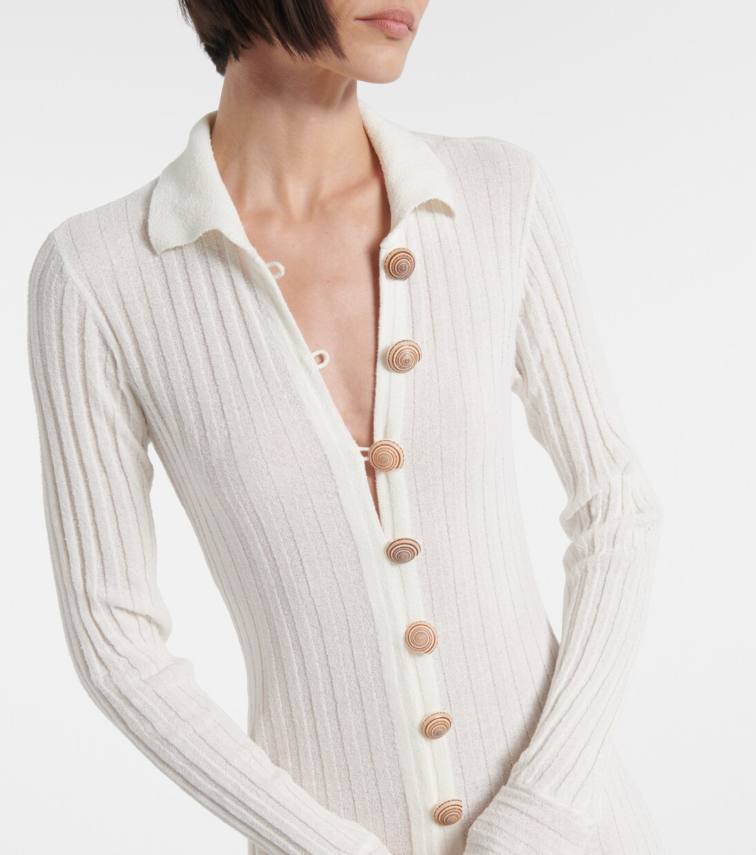 Robe longue Sundial Shell en coton mélangé | Christopher Esber