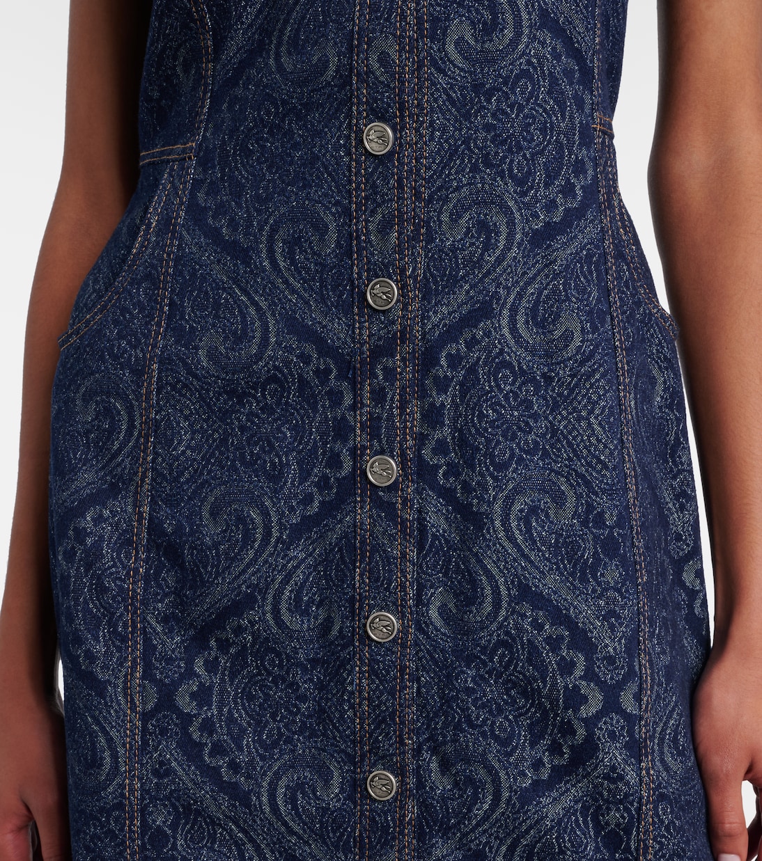 Bedrucktes Midikleid aus Denim | Etro