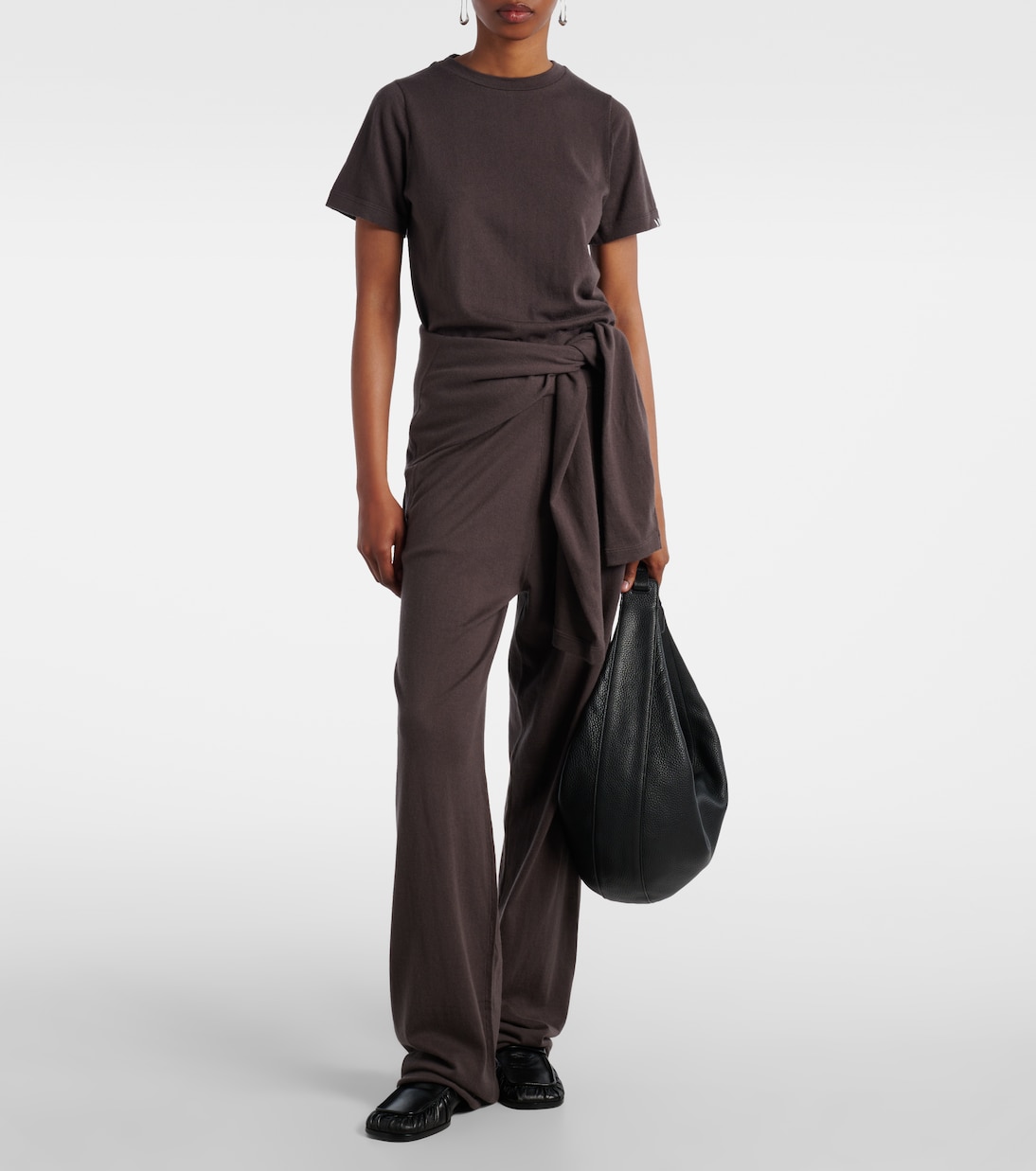 N°353 Relax cotton and cashmere wide-leg pants | Extreme Cashmere