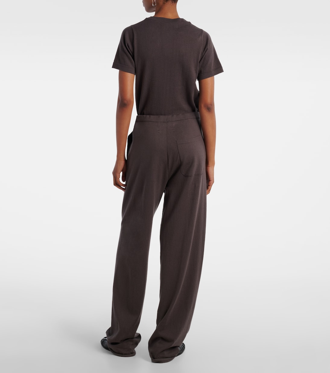 N°353 Relax cotton and cashmere wide-leg pants | Extreme Cashmere