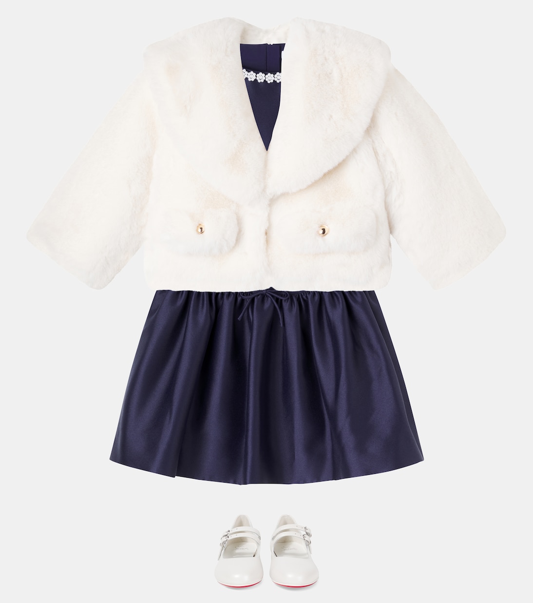 Mary-Jane-Ballerinas Jane Fille aus Leder | Christian Louboutin Kids