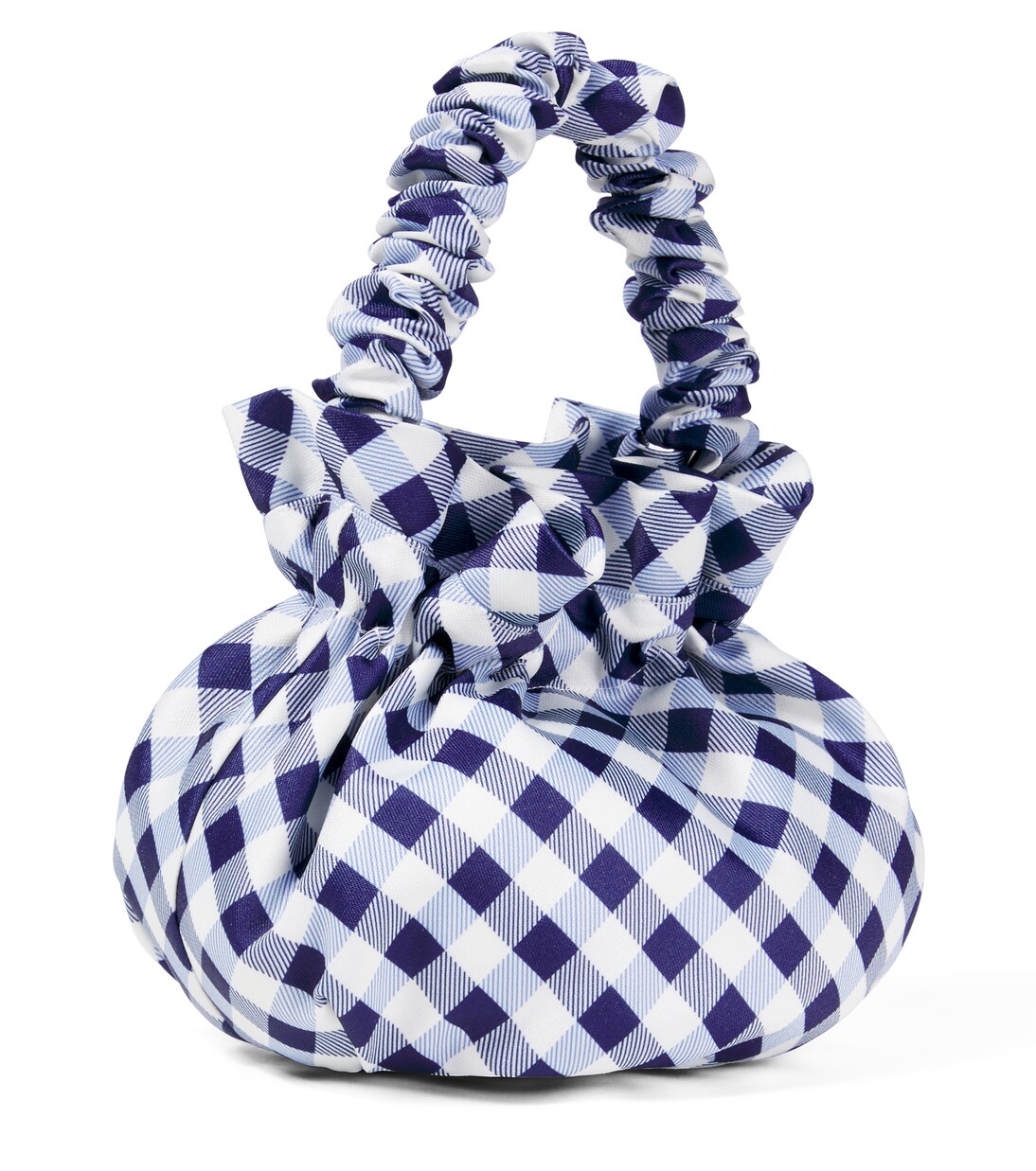 Floral-appliqué gingham taffeta bag | Self-Portrait Kids