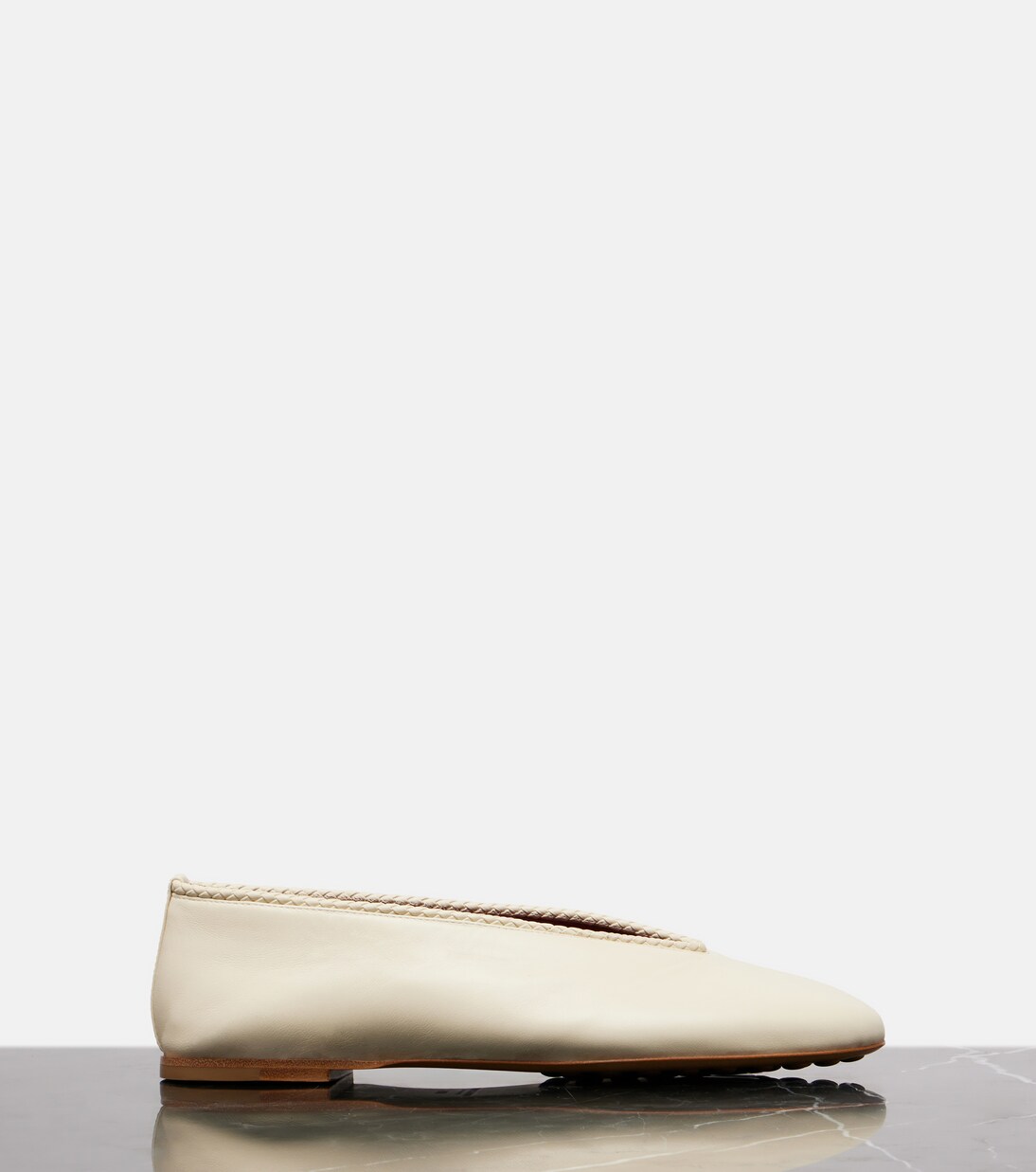 Rosa leather ballet flats | Bottega Veneta