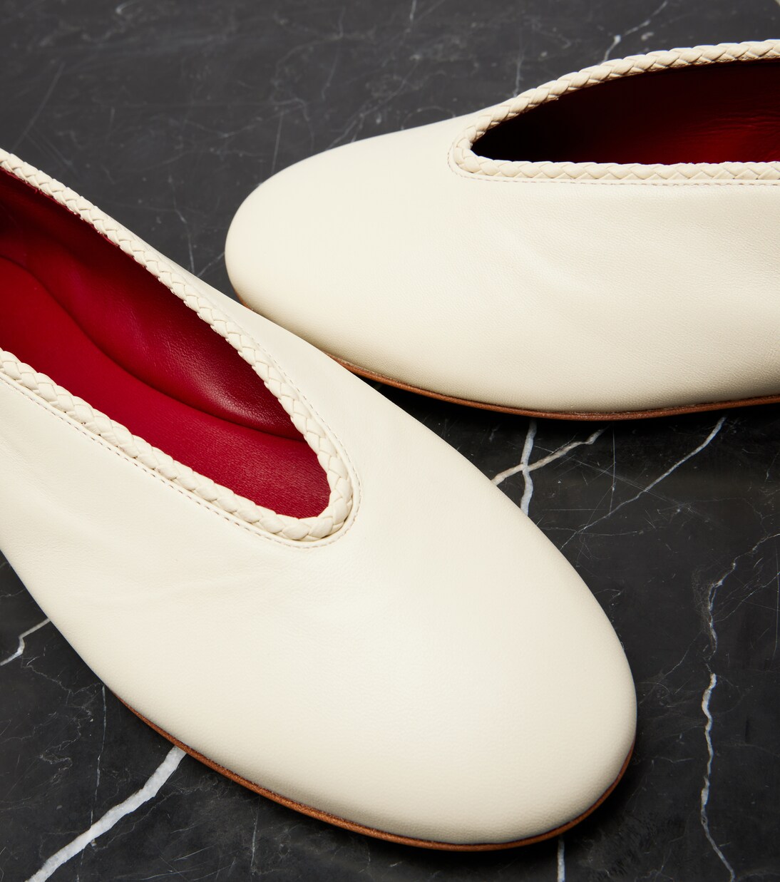 Rosa leather ballet flats | Bottega Veneta