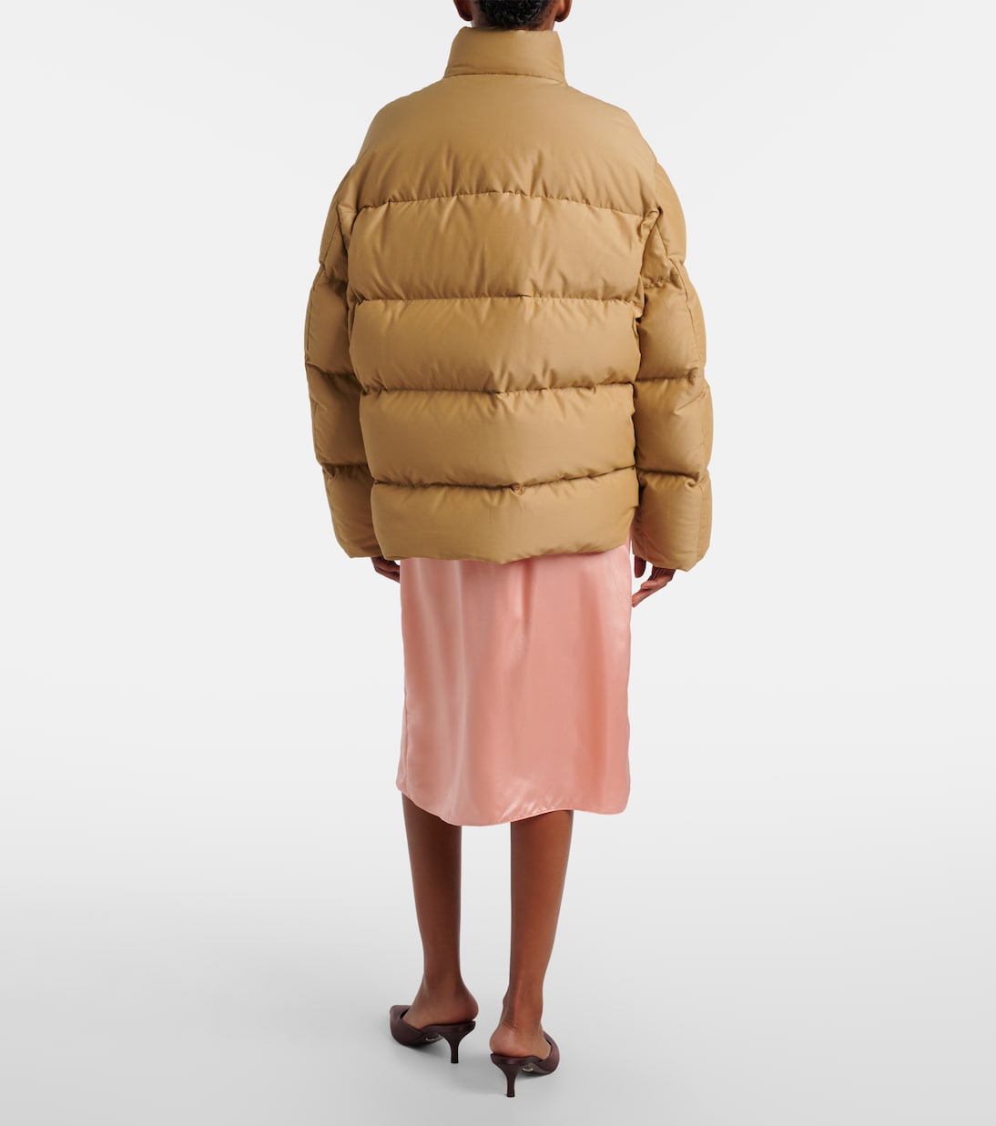 Logo cotton-blend puffer jacket | Prada