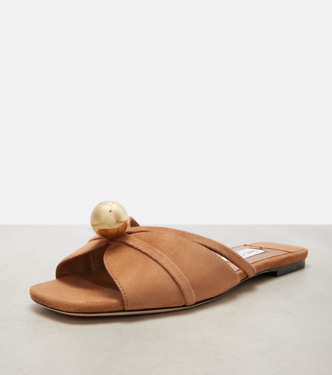 Pantoletten Siva aus Veloursleder | Jimmy Choo