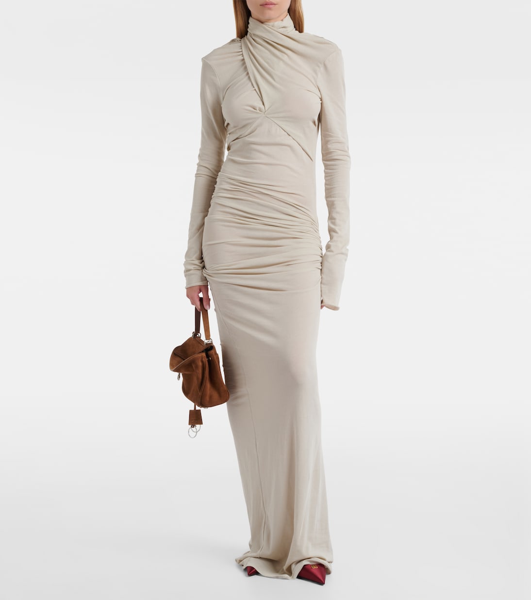 Gres draped cotton-blend gown | Entire Studios