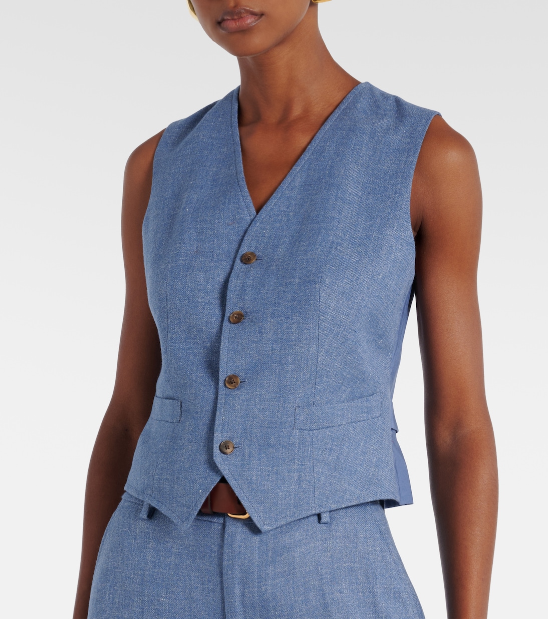 Chaleco de sarga de lino y algodón | Polo Ralph Lauren