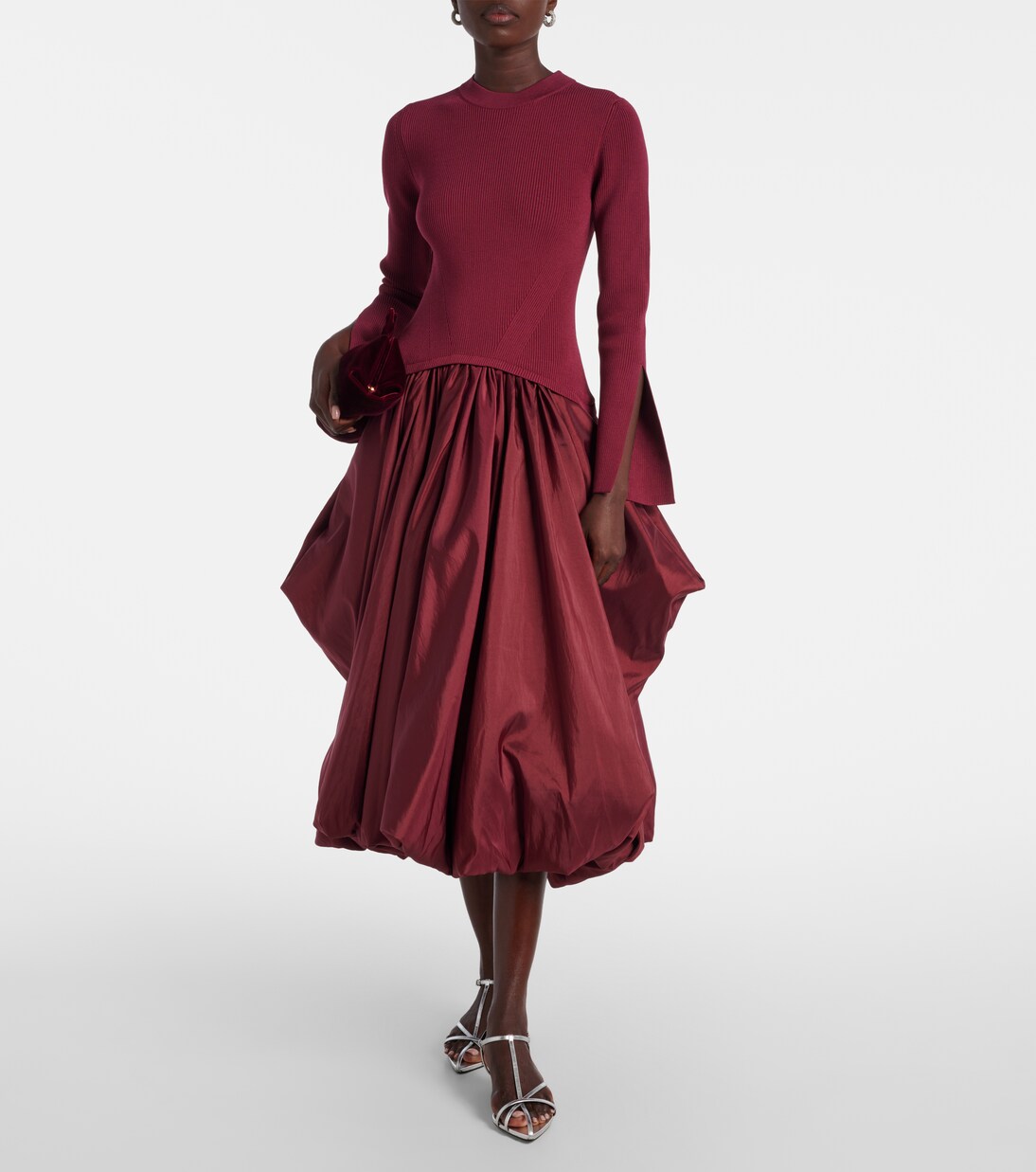 Robe midi Kenlie en taffetas | Simkhai