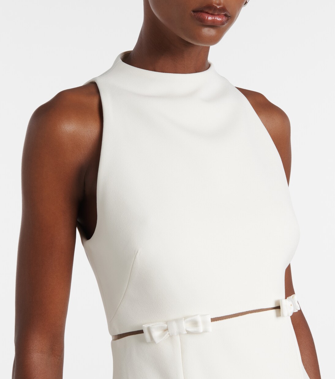 Bridal - Abito lungo Jalie in crêpe con fiocco | Safiyaa