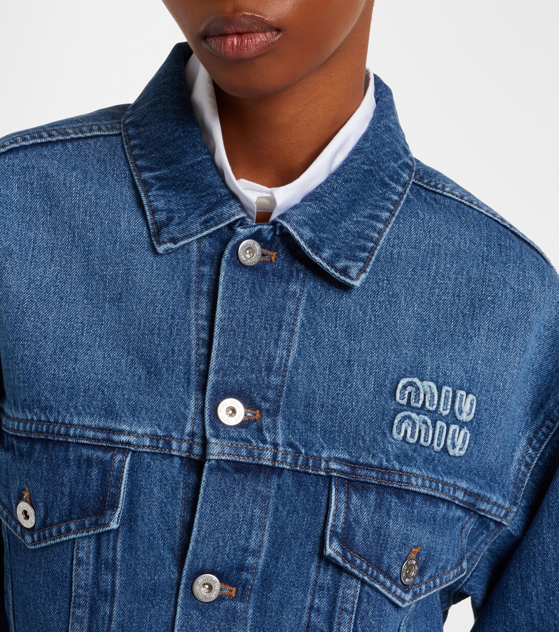 短款Logo牛仔夹克 | Miu Miu