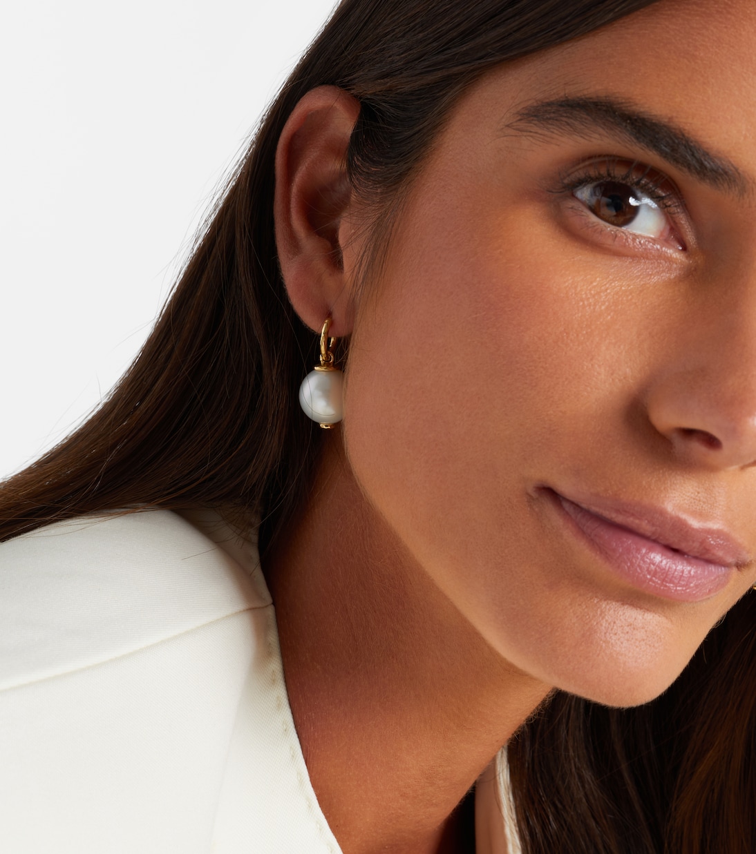 Boucles d’oreilles en or 18 ct, diamants et perles | Octavia Elizabeth