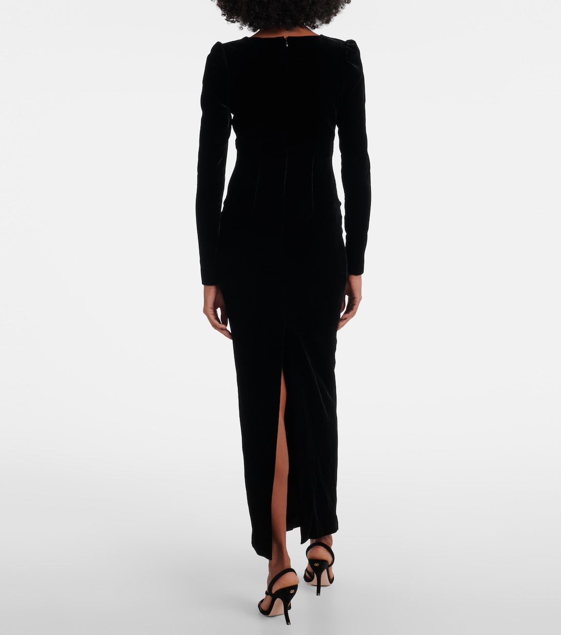 Bow-detail cutout velvet gown | Alessandra Rich