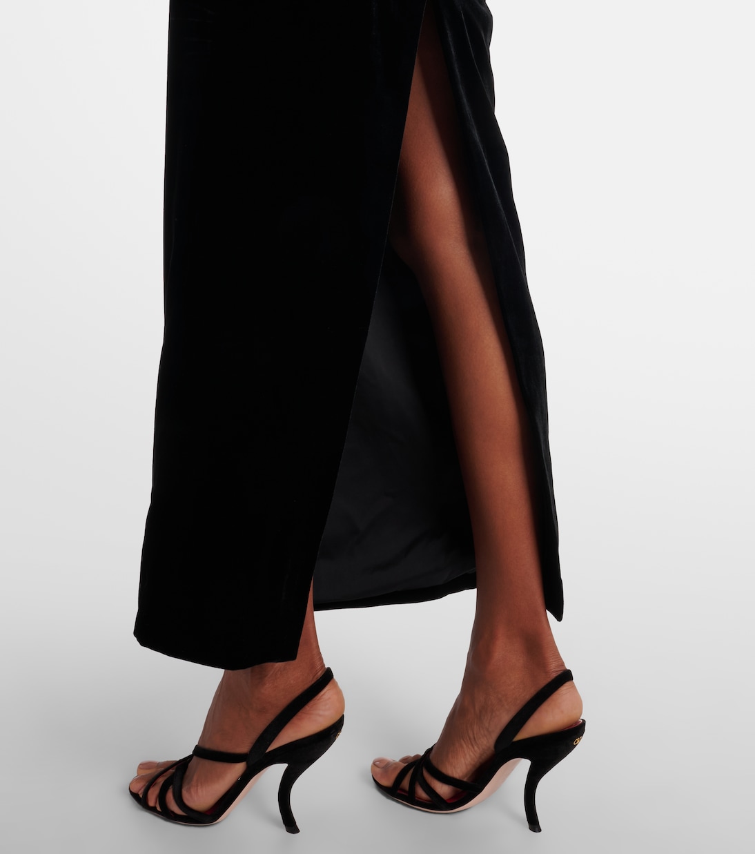 Bow-detail cutout velvet gown | Alessandra Rich