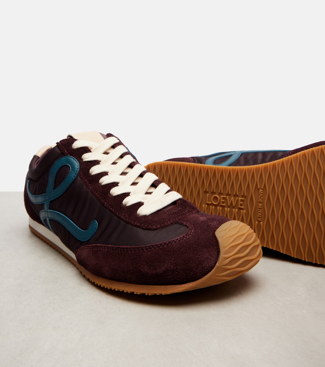 Flow Runner 2.0 suede-trimmed sneakers | Loewe