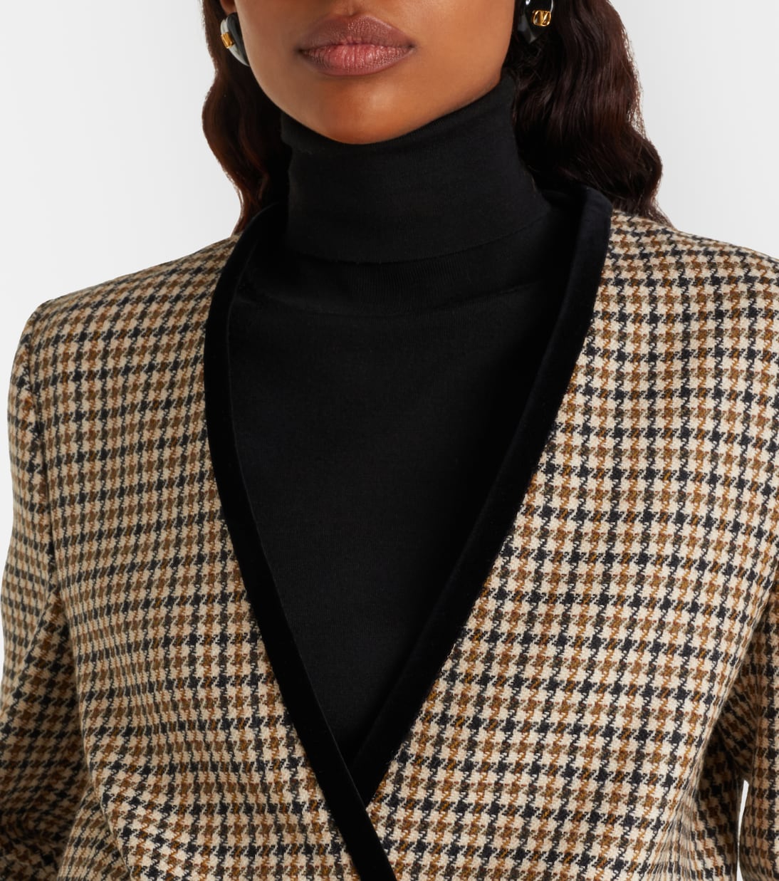 Veste en laine vierge à carreaux | Valentino