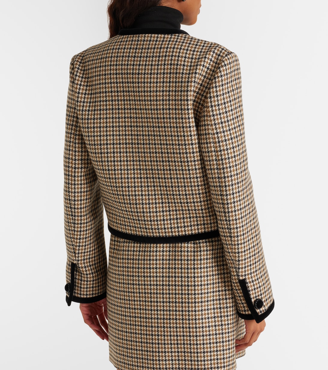 Veste en laine vierge à carreaux | Valentino