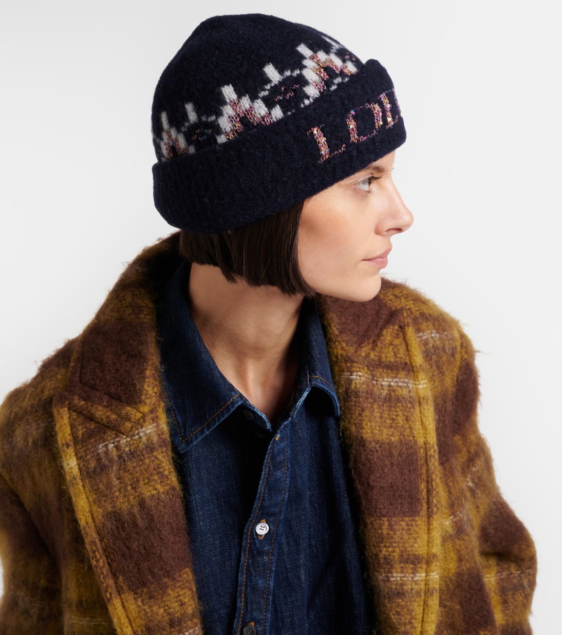 Fair Isle sequined wool-blend beanie  | Loewe