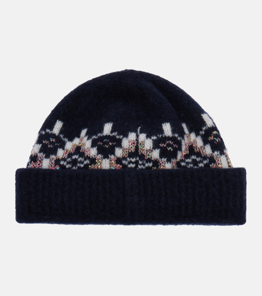 Fair Isle sequined wool-blend beanie  | Loewe