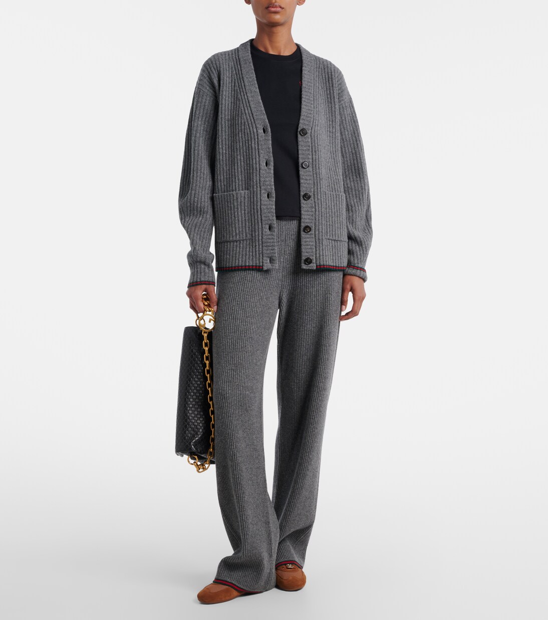 Embroidered lace-trimmed cotton jersey T-shirt | Gucci