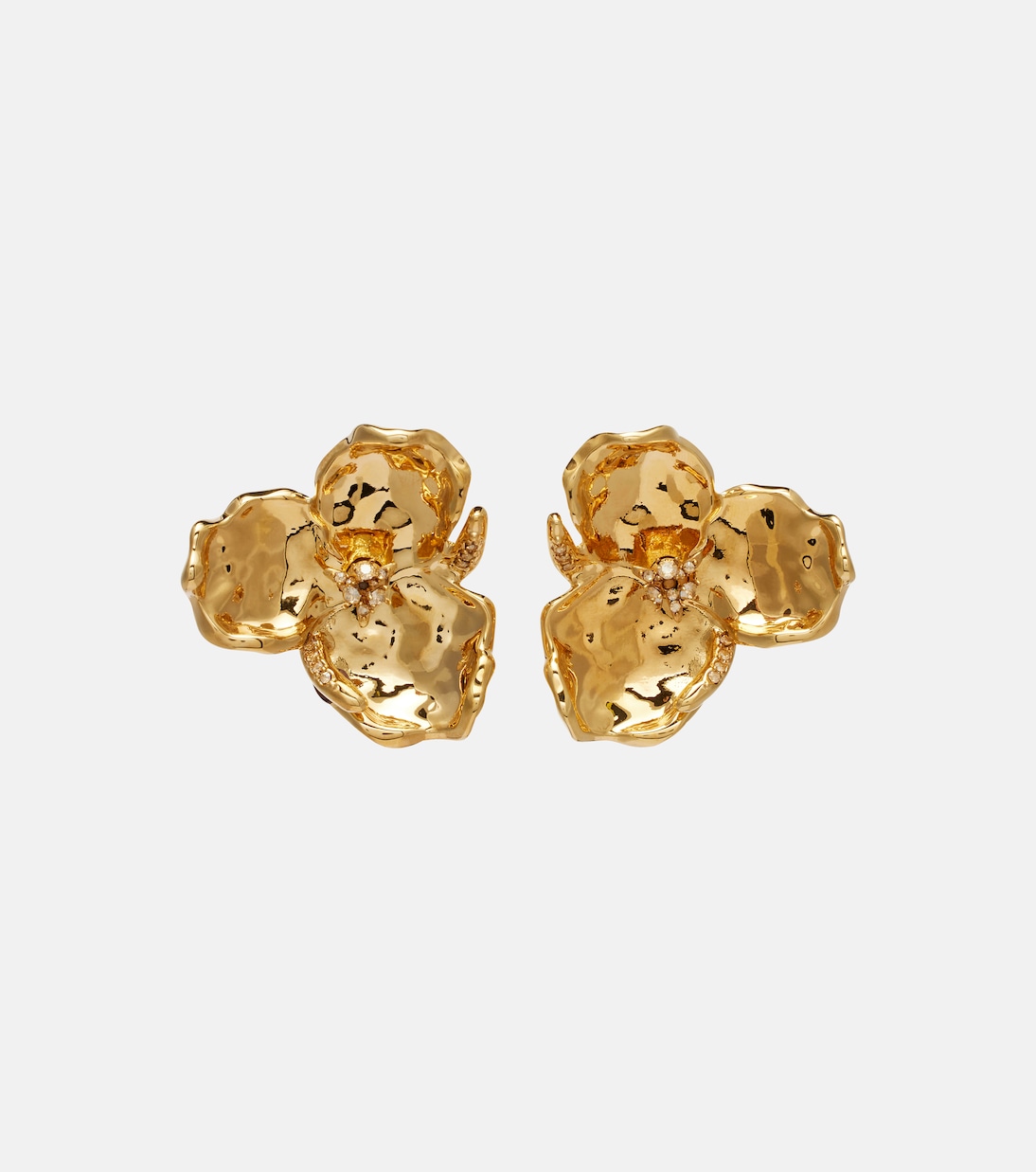 Boucles d’oreilles Blossom à cristaux | Oscar de la Renta