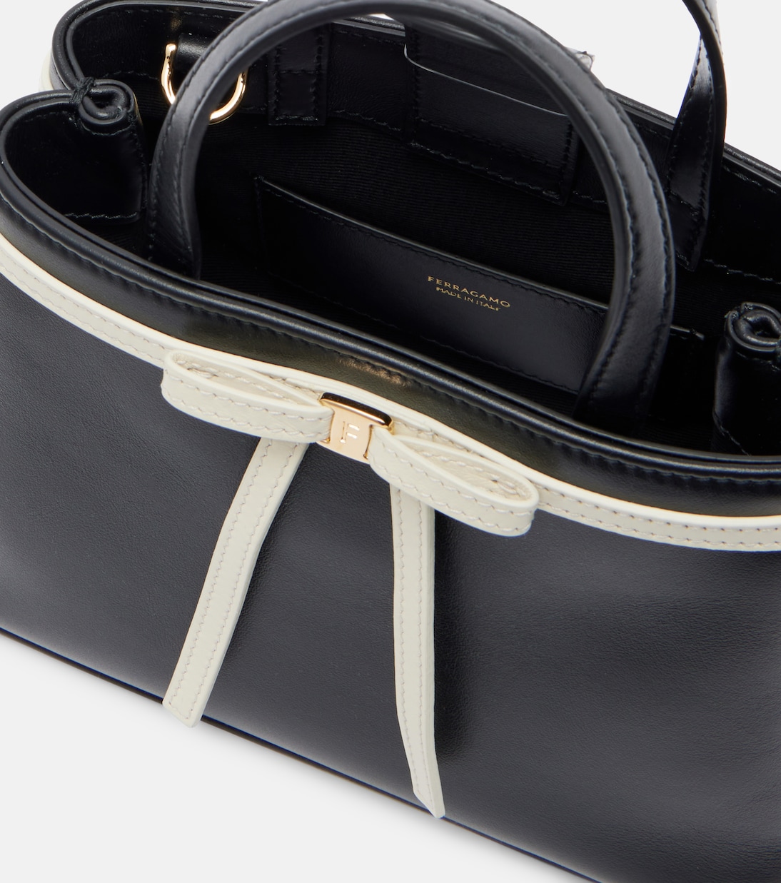 Bow Mini leather top-handle bag | Ferragamo