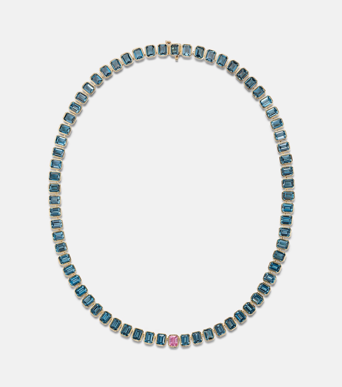 Halskette aus 18kt Gelbgold (750/1000) mit Saphir und Topas | Bucherer Fine Jewellery