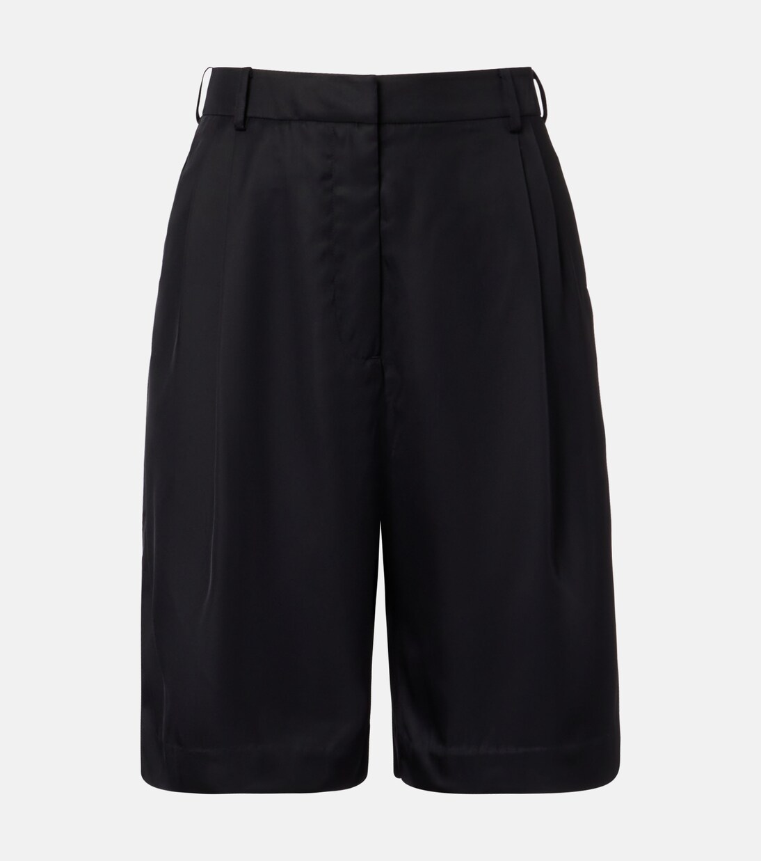 Marfa pleated twill Bermuda shorts | The Frankie Shop