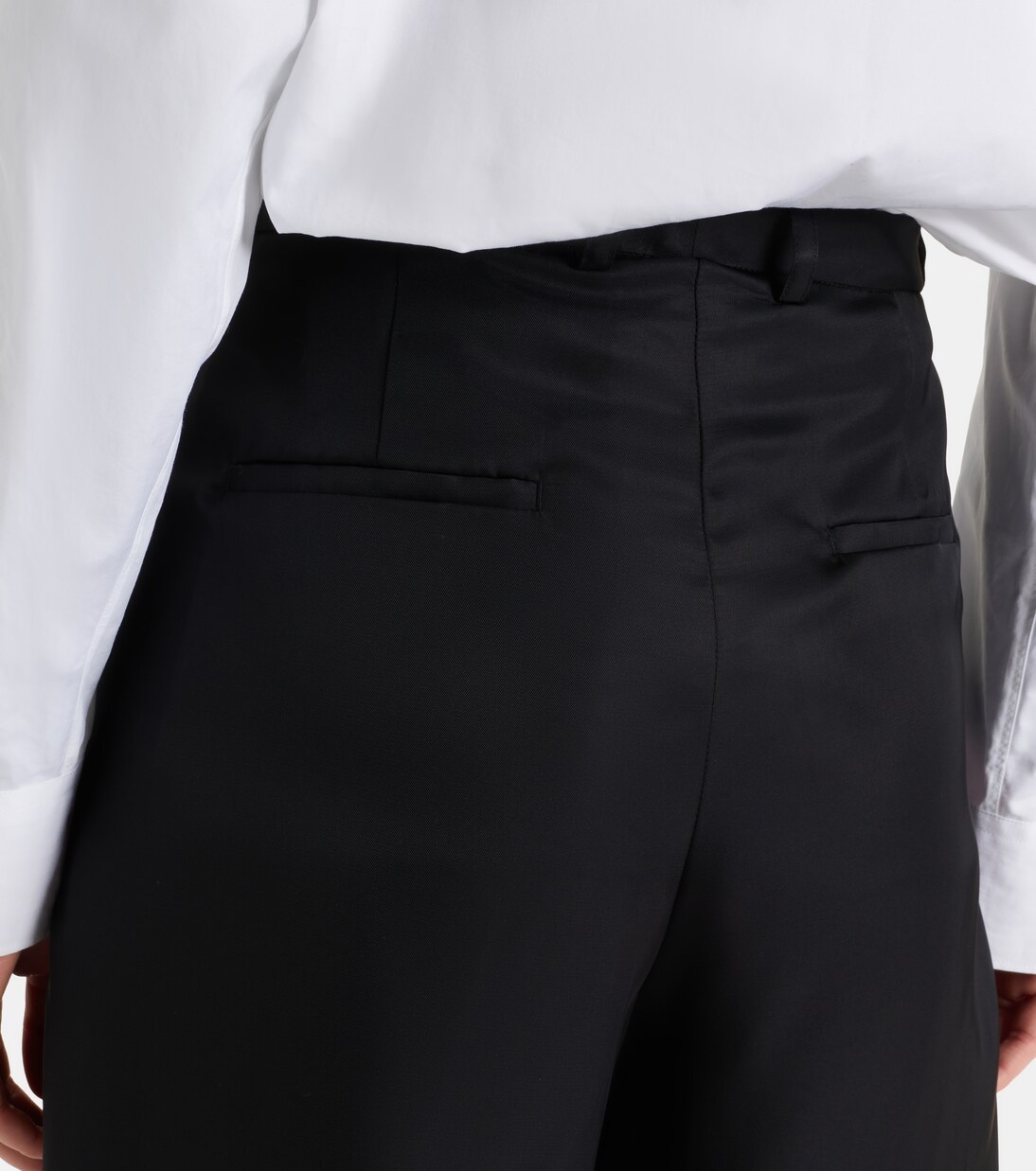 Marfa pleated twill Bermuda shorts | The Frankie Shop