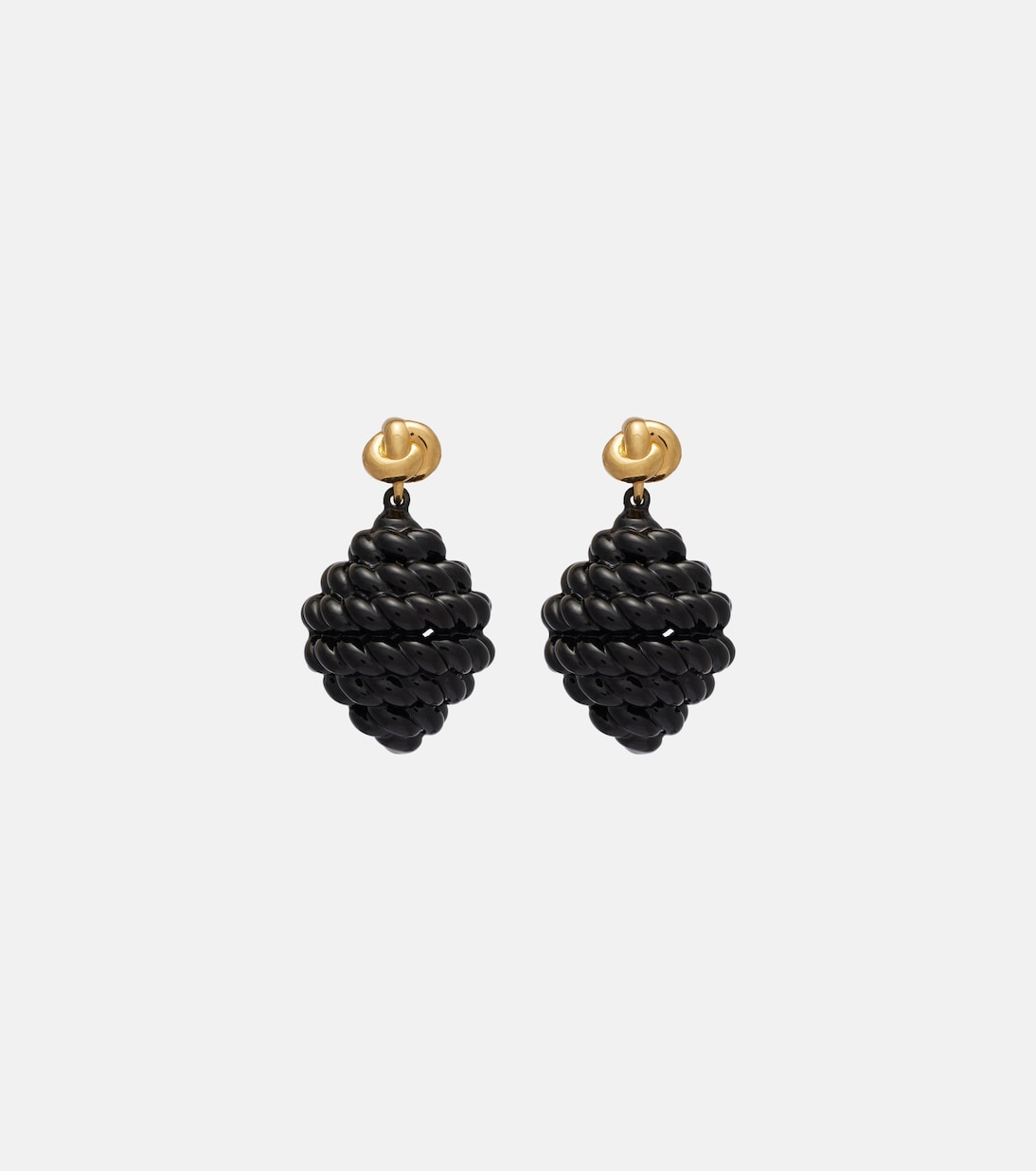 Rope gold-plated enamel drop earrings  | Toteme