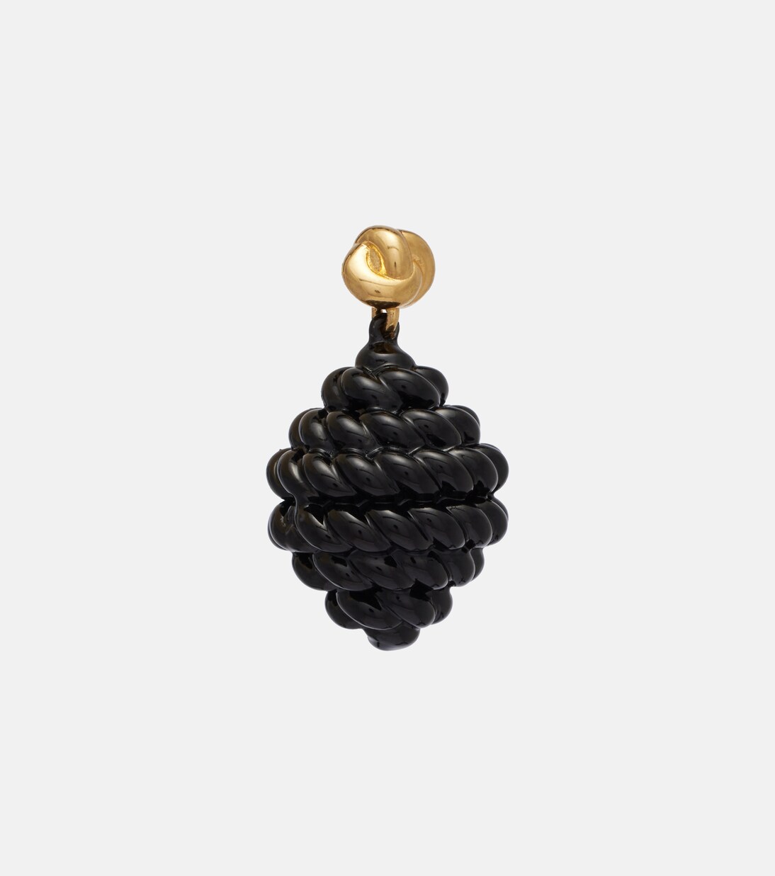 Rope gold-plated enamel drop earrings  | Toteme