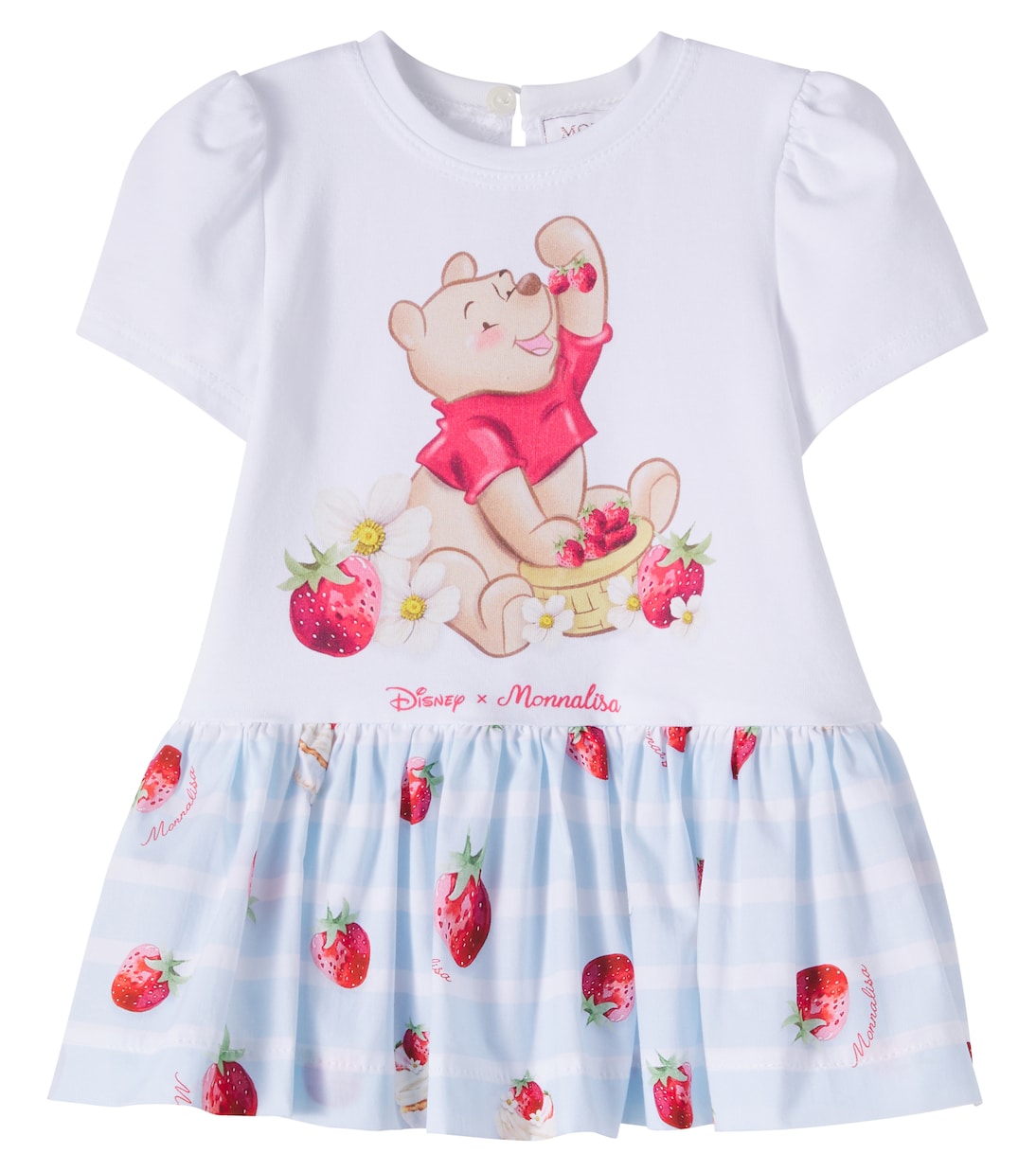 x Disney® baby printed cotton-blend dress | Monnalisa