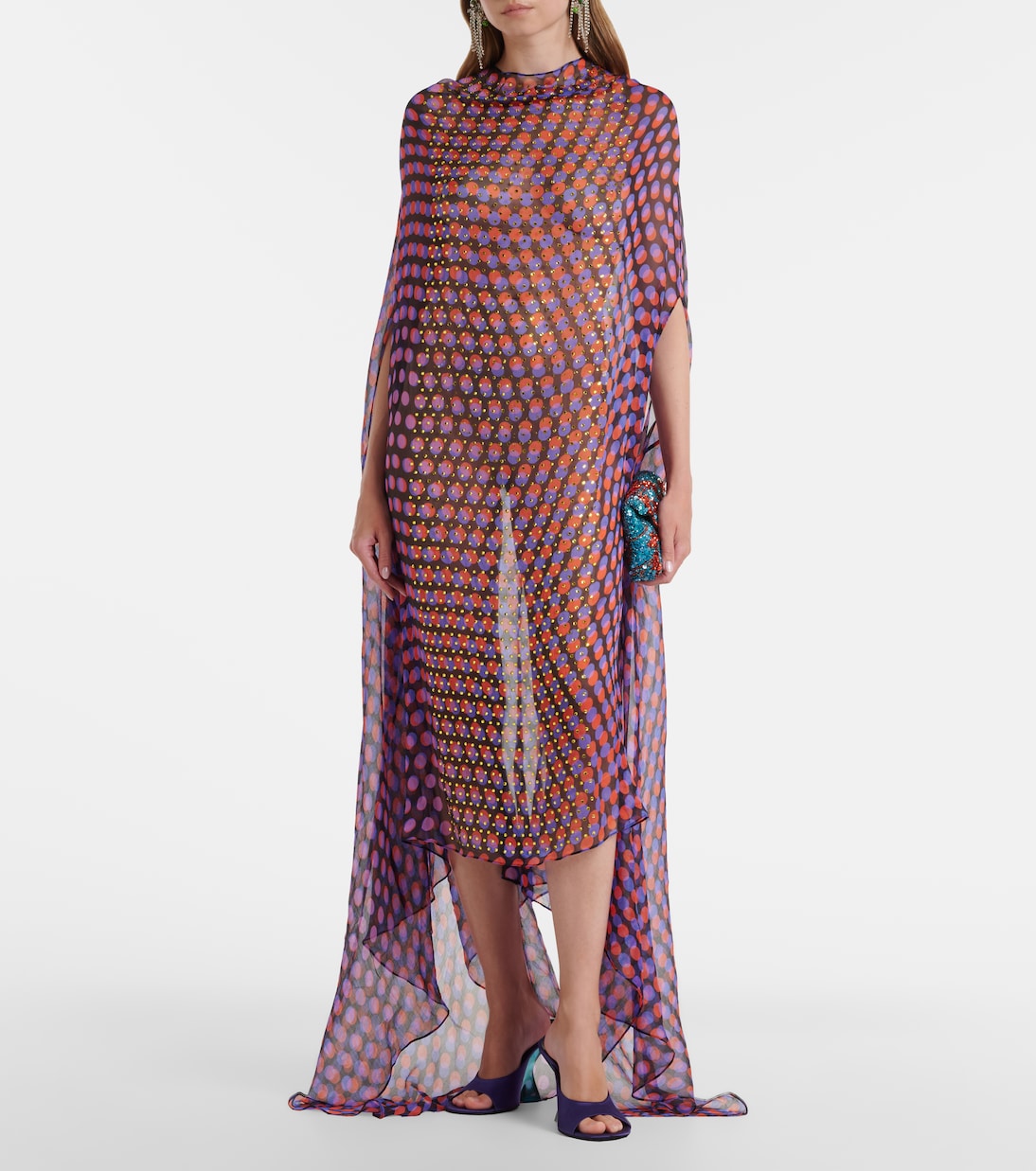 Polka-dot silk satin minidress | Dries Van Noten