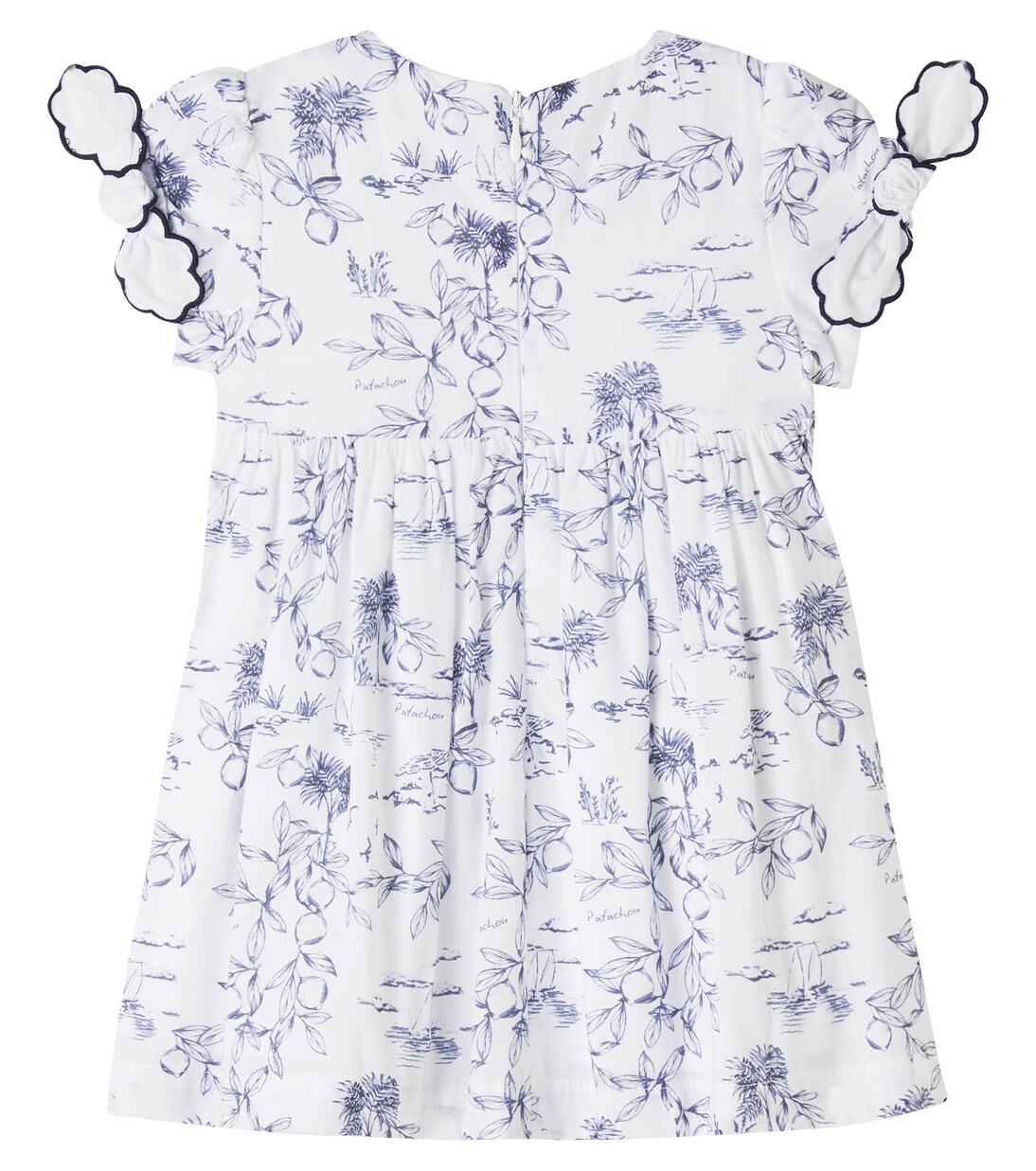 Baby shirred toile de jouy cotton dress | Patachou