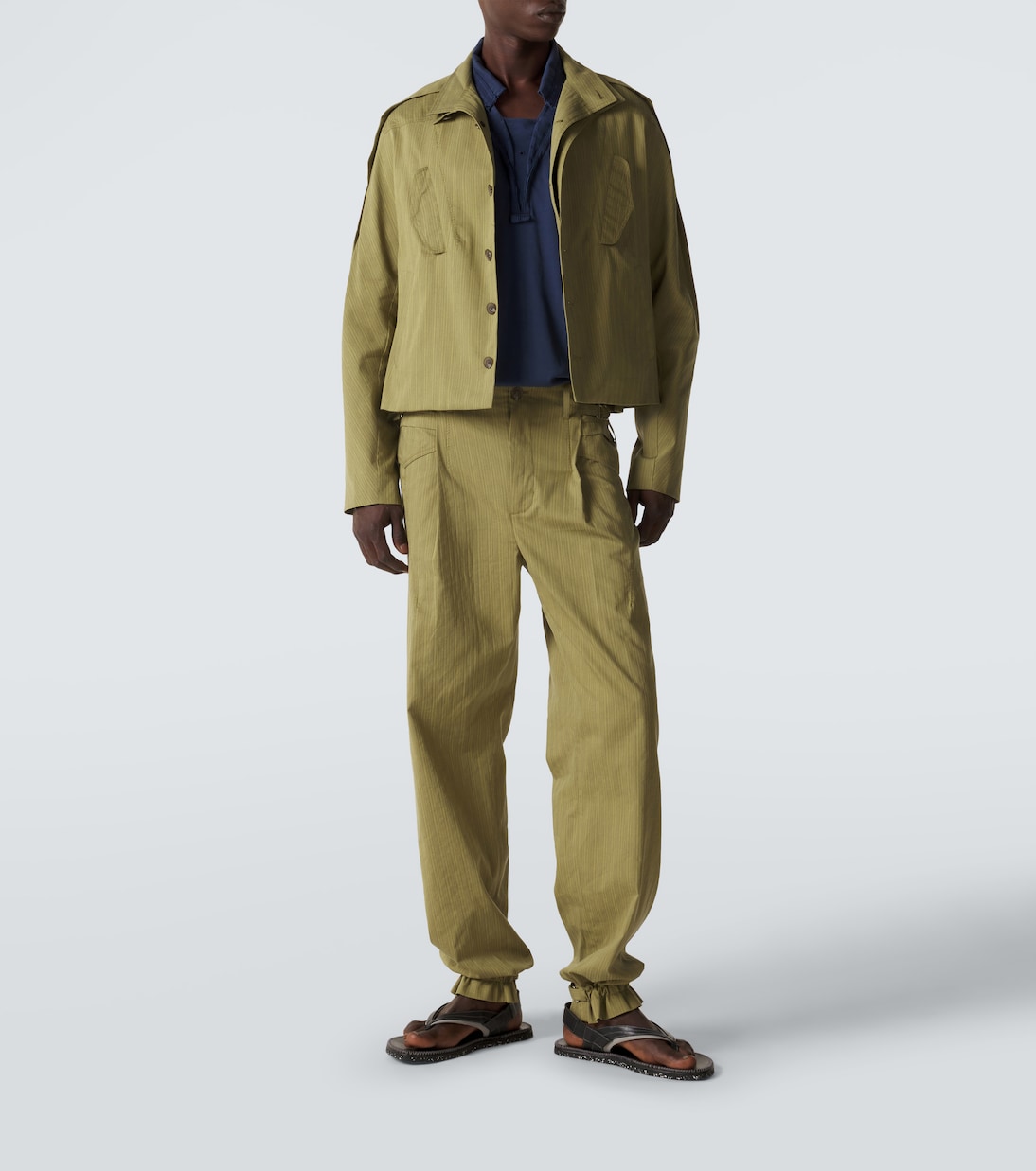 Egreta stiped cotton-blend jacket | Kiko Kostadinov