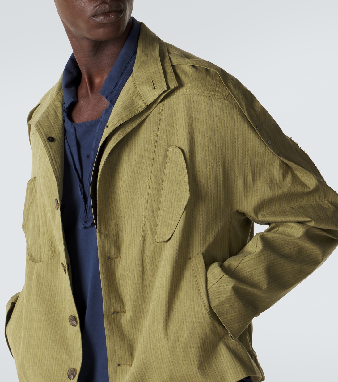 Egreta stiped cotton-blend jacket | Kiko Kostadinov