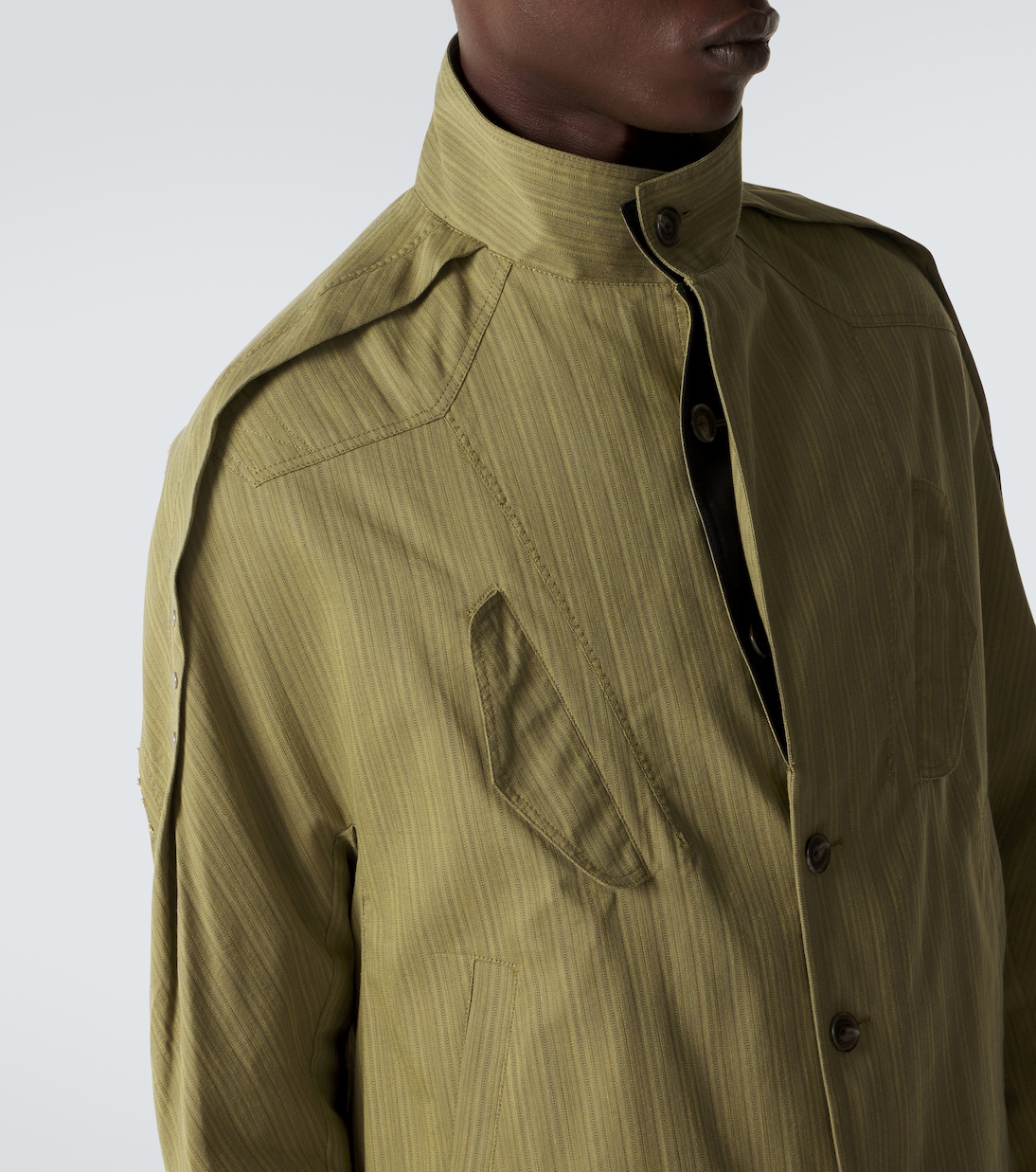 Egreta stiped cotton-blend jacket | Kiko Kostadinov
