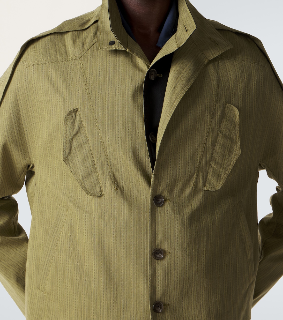 Egreta stiped cotton-blend jacket | Kiko Kostadinov